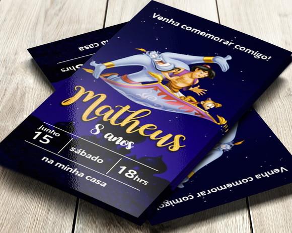 Convite Impresso Aladdin