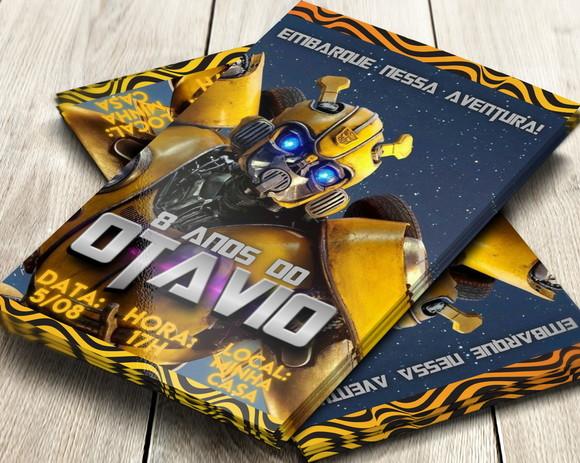 Convite Impresso Transformers