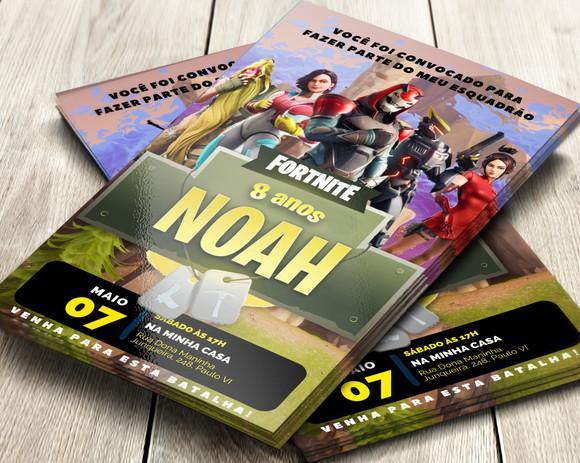 Convite Impresso Fortnite