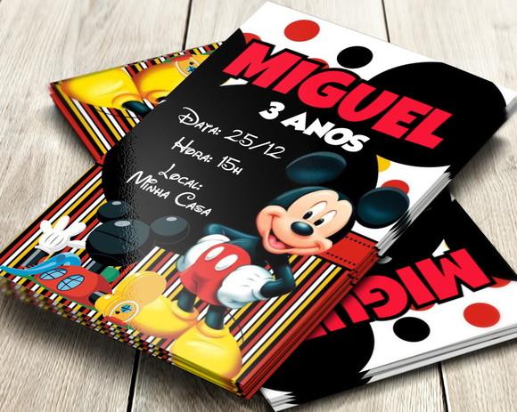 Convite Impresso Mickey