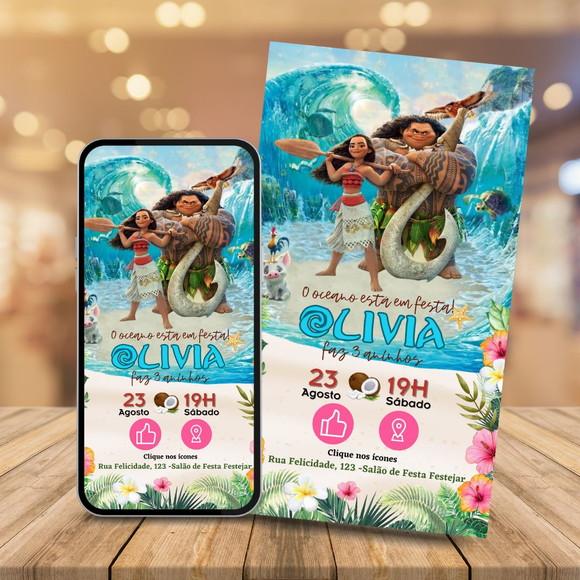 Convite Digital Interativo Moana