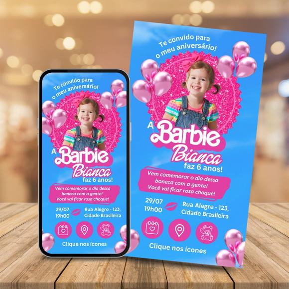 Convite Digital Interativo Barbie