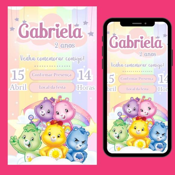 Convite Digital Interativo Ursinhos Carinhosos