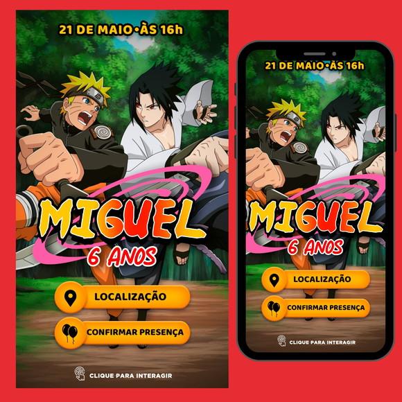 Convite Digital Interativo Naruto