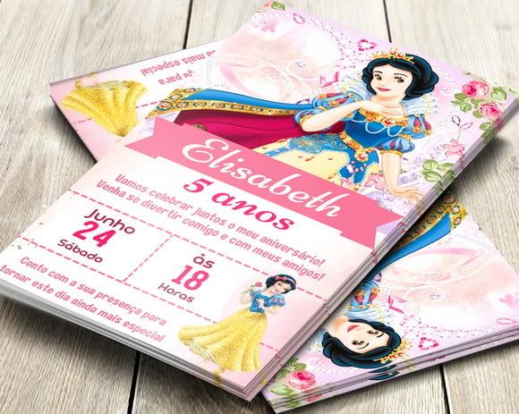 Convite Digital Branca de Neve