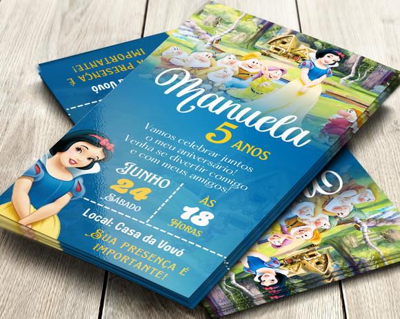Convite Digital Branca de Neve