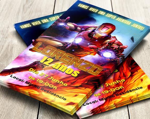 Convite Digital Homem de Ferro
