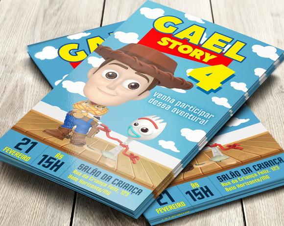 Convite de Aniversário Digital Toy Story