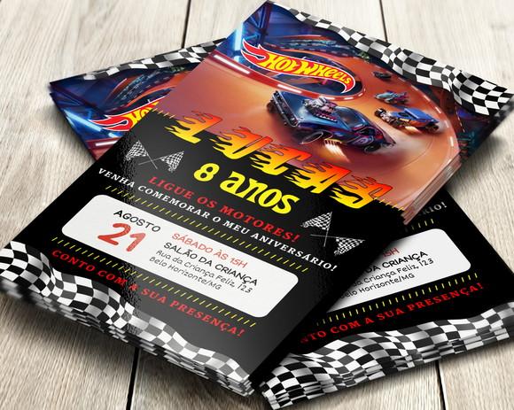 Convite Digital Hot Wheels