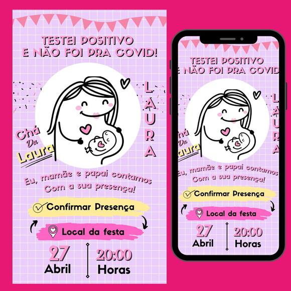 Convite Digital Interativo Chá de Bebê Flork