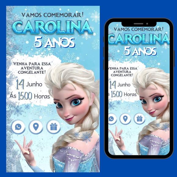 Convite Digital Interativo Frozen