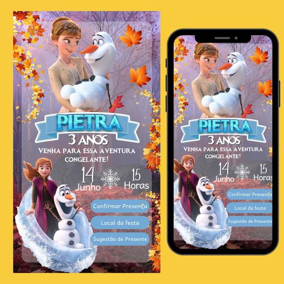 Convite Digital Interativo Frozen