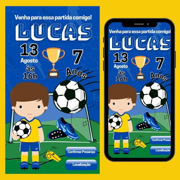 Convite Digital Interativo Futebol