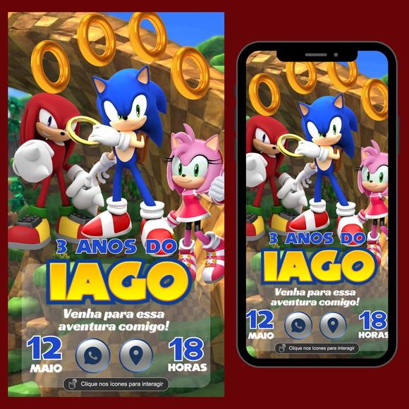Convite Digital Interativo Sonic