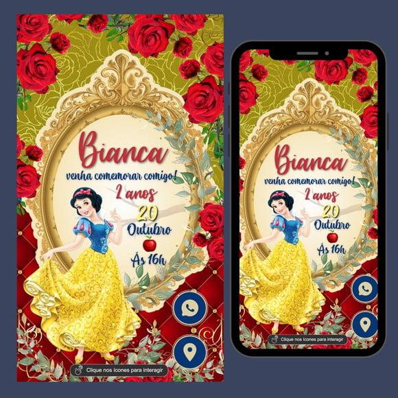 Convite Digital Interativo Branca de Neve