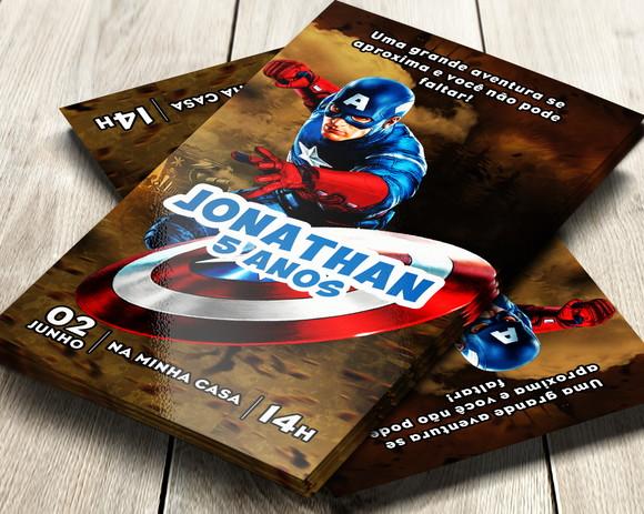 Convite Digital Capitão América