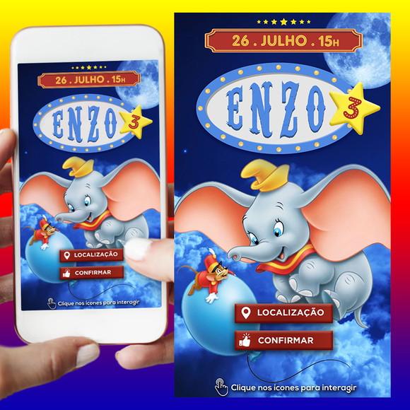 Convite Digital Interativo Dumbo