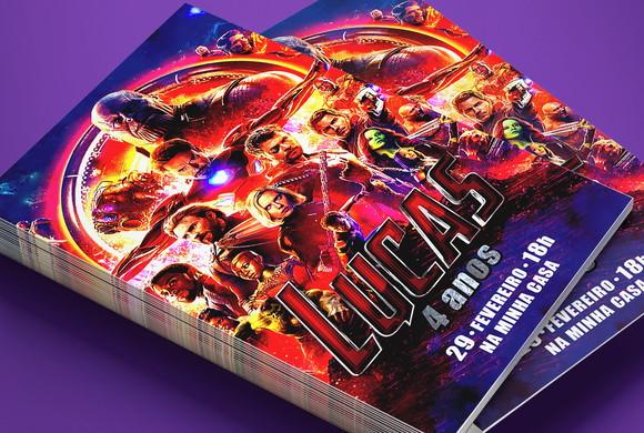 Convite Digital Vingadores
