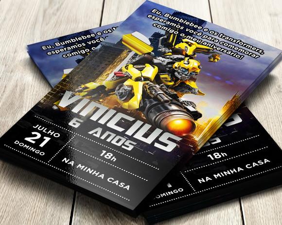Convite Digital Transformers Bumblebee