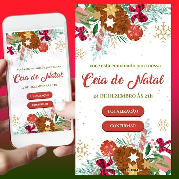 Convite Interativo Ceia de Natal