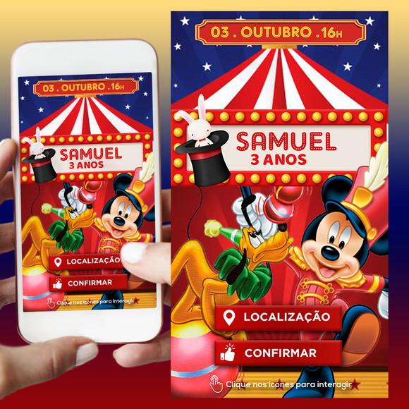 Convite Digital Interativo Circo do Mickey