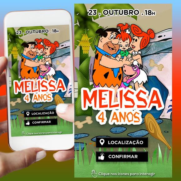 Convite Digital Interativo Flintstones