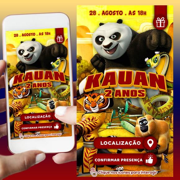 Convite Digital Interativo Kung Fu Panda