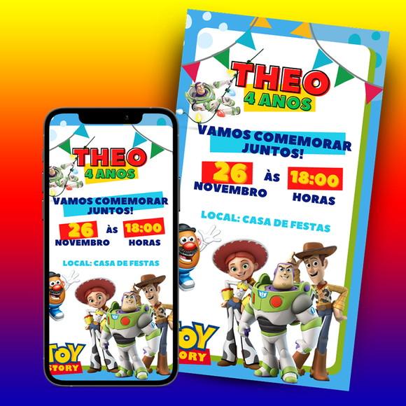 Convite de Aniversário Digital- Toy Story