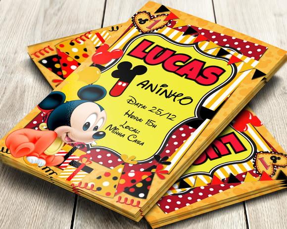 Convite Digital Mickey Baby