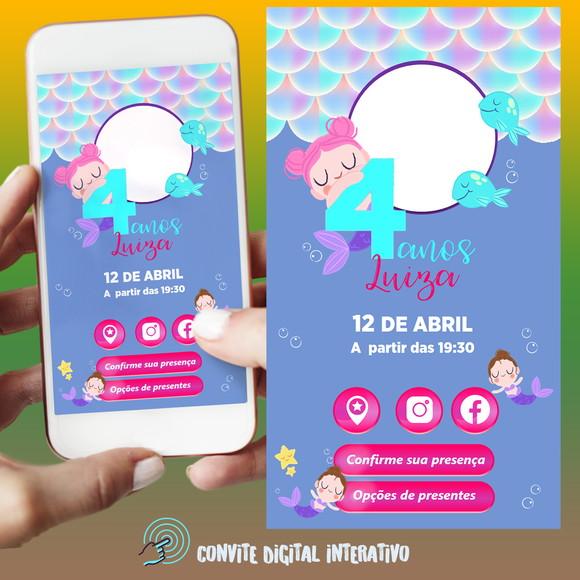 Convite Digital Interativo Sereia