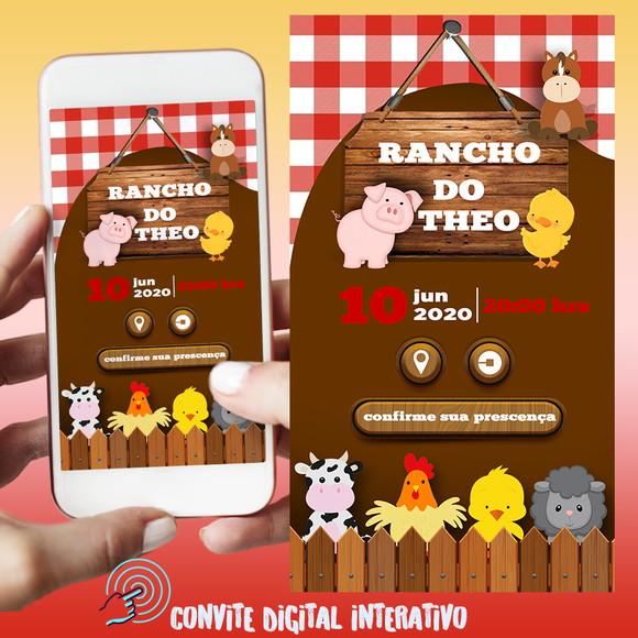 Convite Digital Interativo Fazendinha