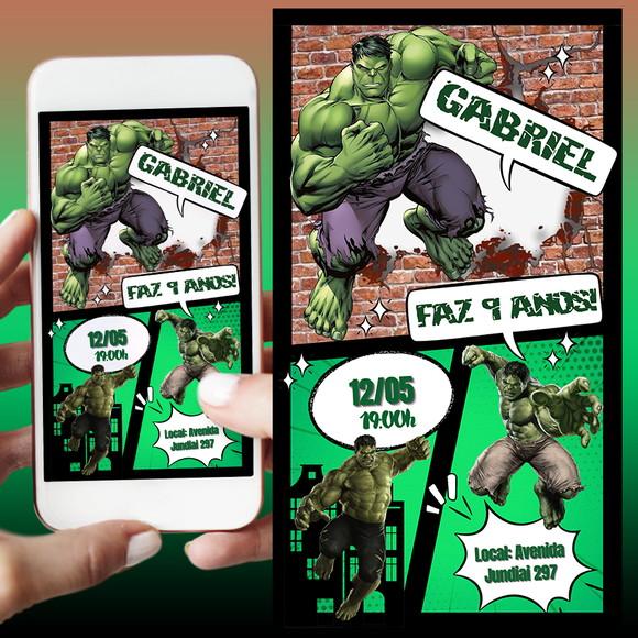 Convite Digital Hulk