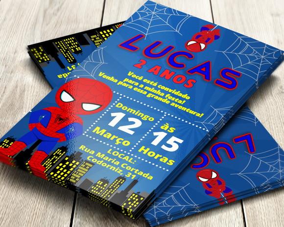 Convite Digital Homem Aranha Cute