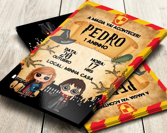 Convite Digital Harry Potter Cute
