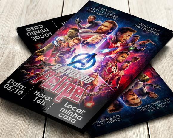 Convite Digital Vingadores