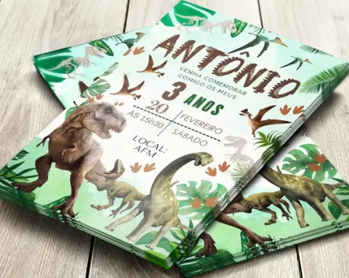 Convite Digital Dinossauro