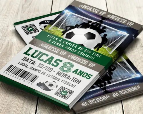 Convite Impresso Futebol