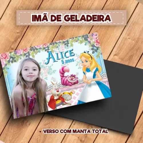 Imã de Geladeira Personalizado Alice no País das Maravilhas