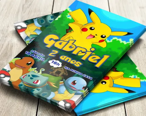 Convite Impresso Pokemon