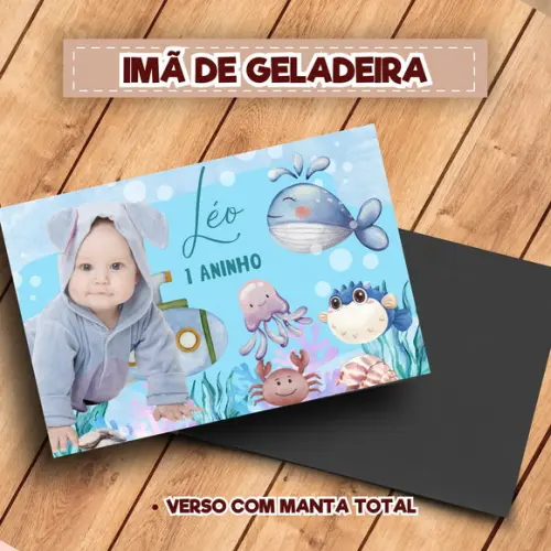Imã de Geladeira Personalizado Fundo do Mar