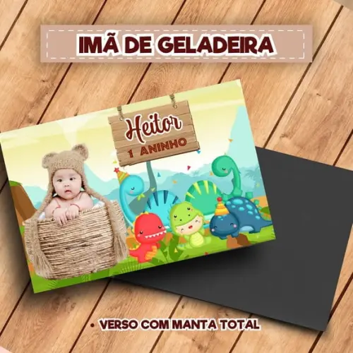 Imã de Geladeira Personalizado Dino Baby