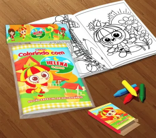 Kit Colorir Sítio Picapau Amarelo (livrinho + Giz de Cera)