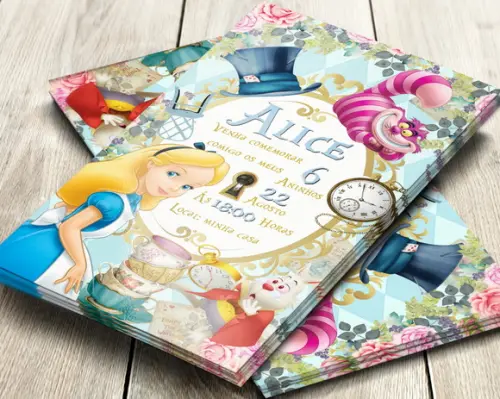 Convite Digital Alice no País das Maravilhas