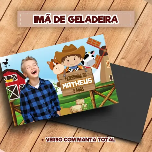 Imã de Geladeira Personalizado Fazendinha