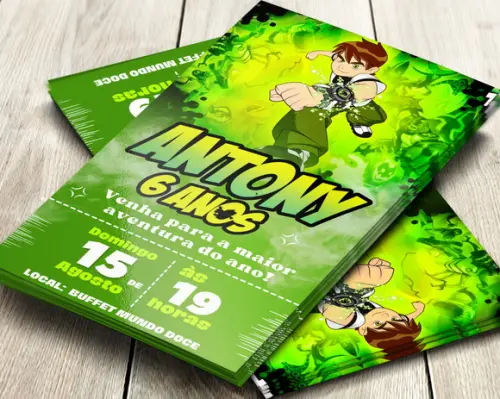 Convite Impresso Ben 10
