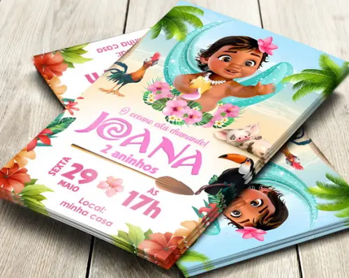 Convite Impresso Moana