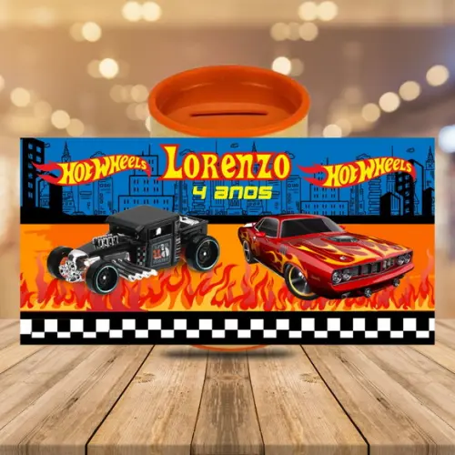 Adesivo para Cofrinho Hot Wheels