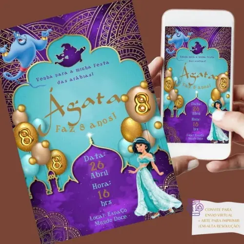 Convite Impresso Jasmine