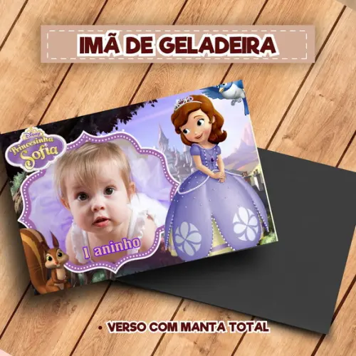 Imã de Geladeira Personalizado Princesa Sofia