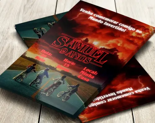 Convite Digital Stranger Things